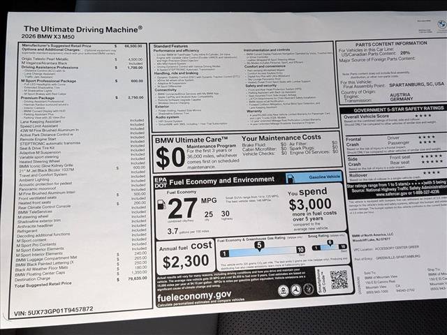 New 2026 BMW X3 M50 w/ Premium Package AWD/4WD image 20