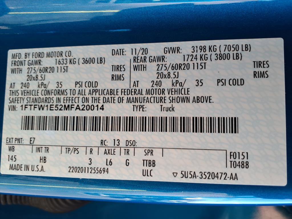 Used 2021 Ford F150 Lariat w/ Equipment Group 502A High image 26