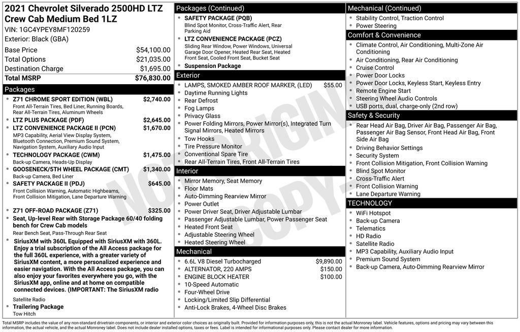 Used 2021 Chevrolet Silverado 2500 LTZ w/ Z71 Chrome Sport Edition AWD/4WD image 39
