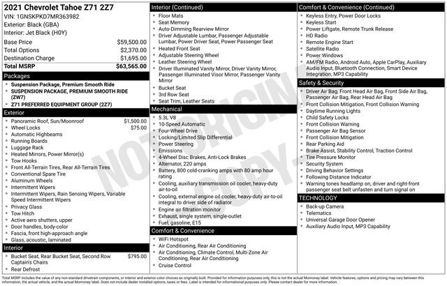 Used 2021 Chevrolet Tahoe Z71 image 44