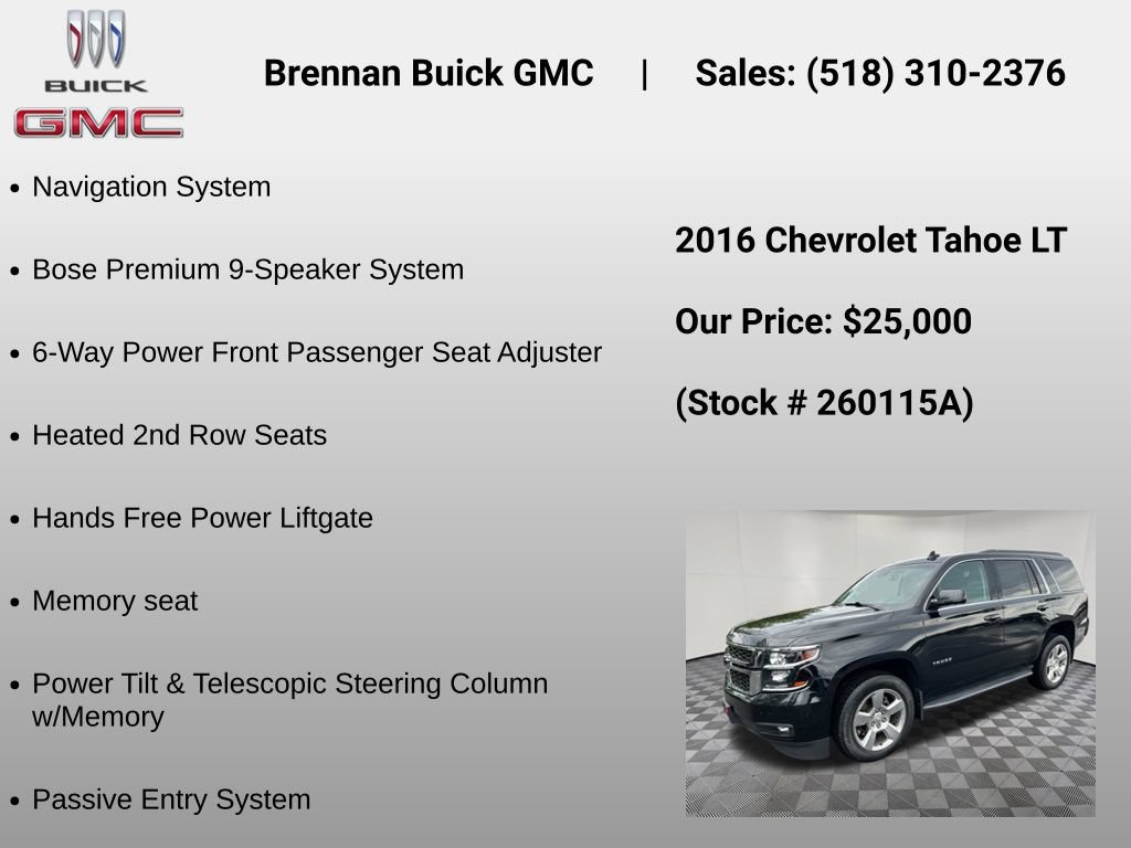 Certified 2016 Chevrolet Tahoe LT w/ Luxury Package AWD/4WD image 18