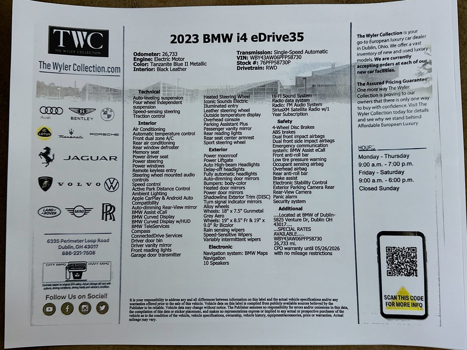 Used 2023 BMW i4 eDrive35 w/ Premium Package RWD image 47