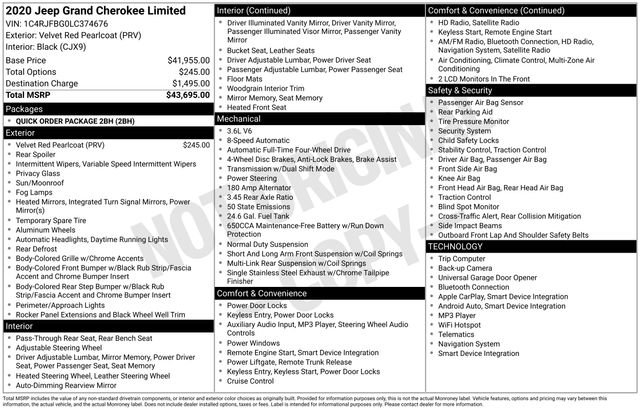 Used 2020 Jeep Grand Cherokee Limited image 34