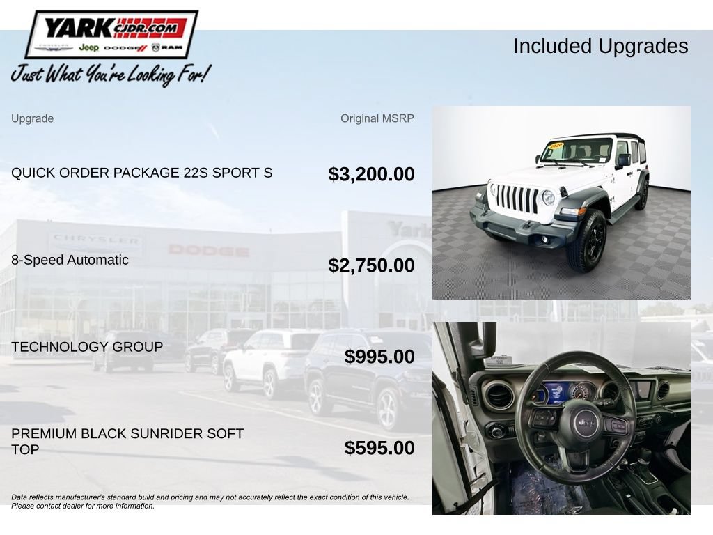 Certified 2020 Jeep Wrangler Unlimited Sport S AWD/4WD image 6