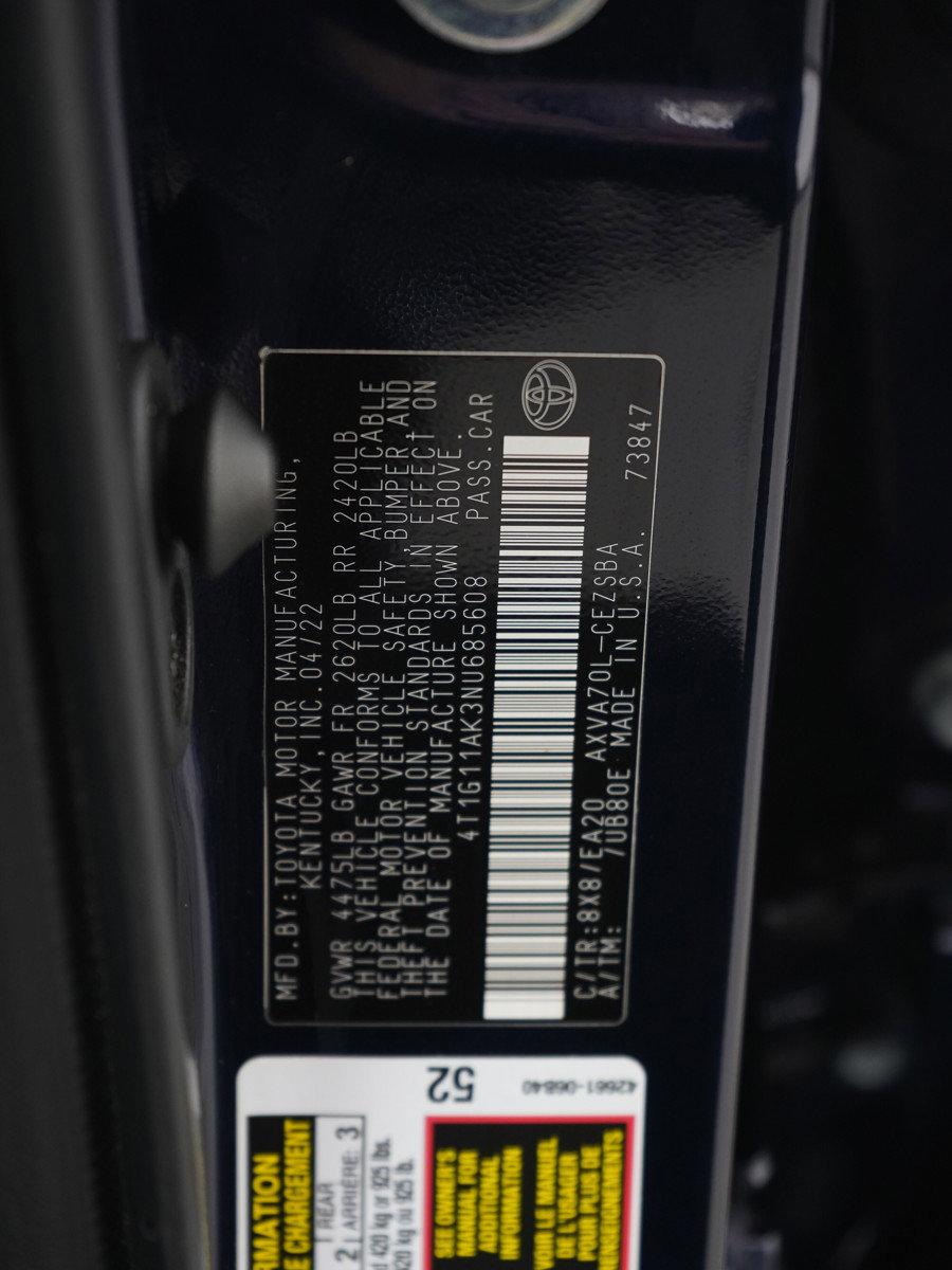 Used 2022 Toyota Camry SE FWD image 27