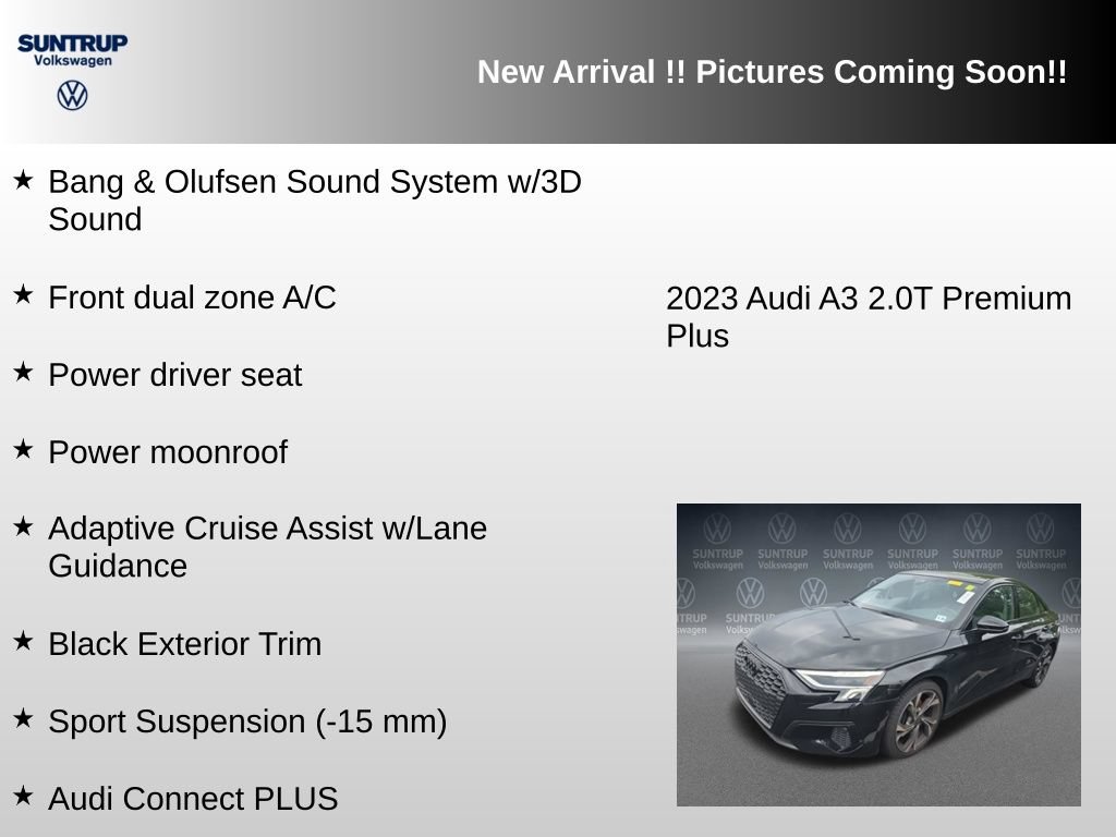 Used 2023 Audi A3 2.0T Premium Plus w/ Premium Plus Package FWD image 8
