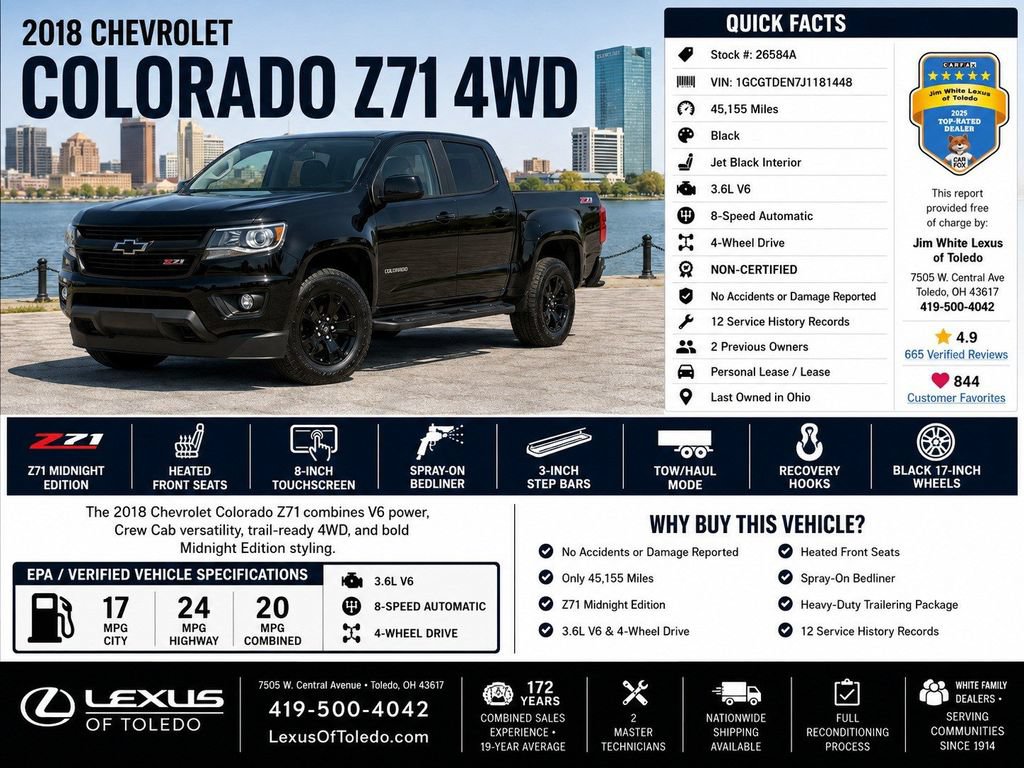 Used 2018 Chevrolet Colorado Z71 AWD/4WD image 3