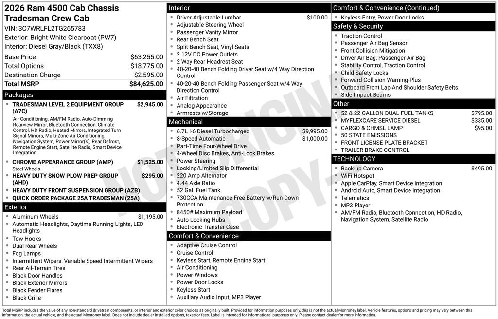 New 2026 RAM 4500 Tradesman AWD/4WD image 31