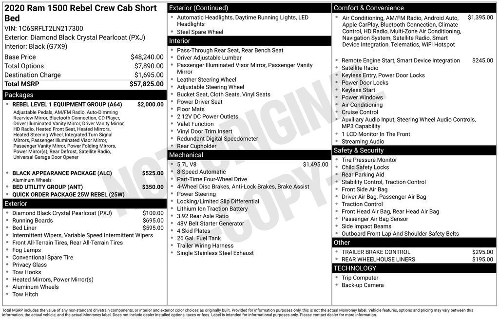 Used 2020 RAM 1500 Rebel w/ Rebel Level 1 Equipment Group image 3