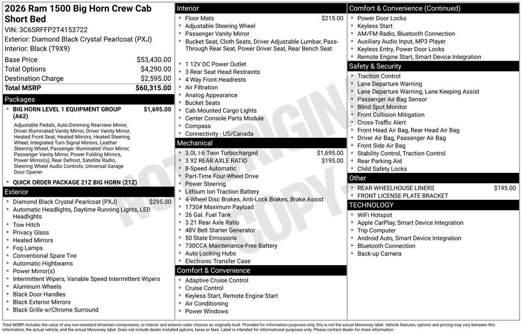 New 2026 RAM 1500 Big Horn image 3