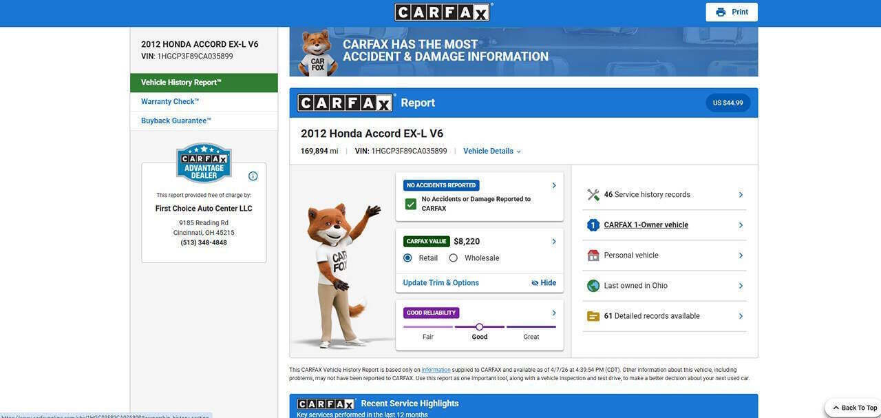 Used 2012 Honda Accord EX-L image 2