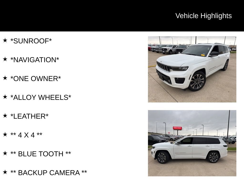 Used 2024 Jeep Grand Cherokee L Overland w/ Rear Seat Video Group I image 4