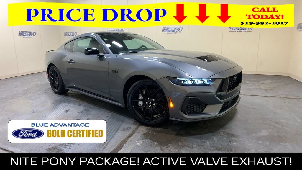Certified 2025 Ford Mustang GT Premium w/ Mustang Nite Pony Package RWD image 1