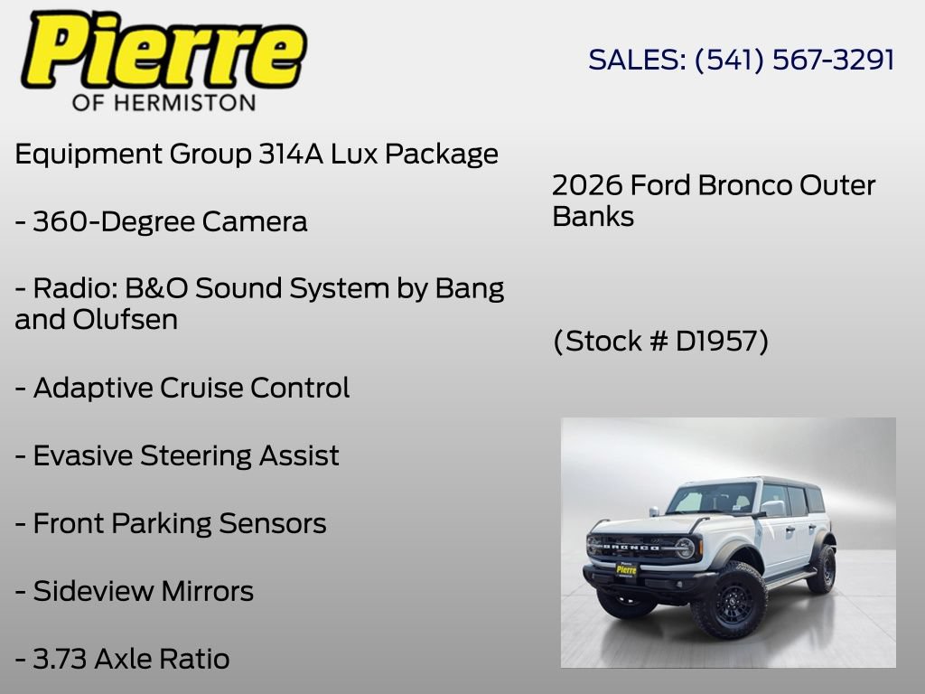 New 2026 Ford Bronco Outer Banks w/ Sasquatch Package AWD/4WD image 6