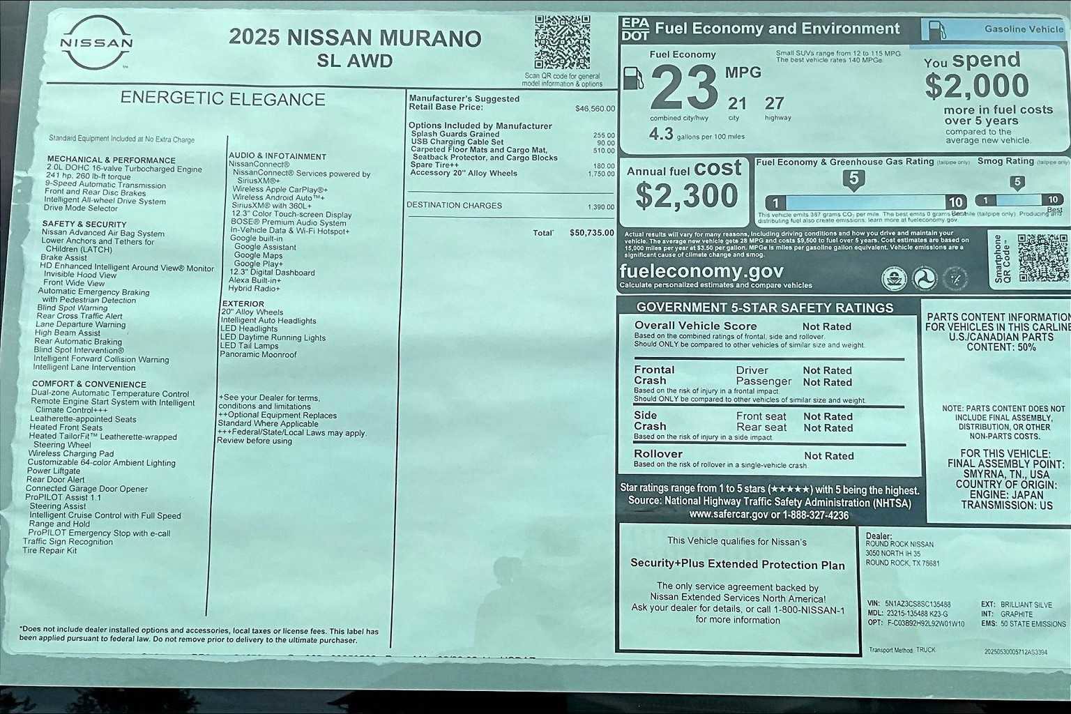 New 2025 Nissan Murano SL image 19