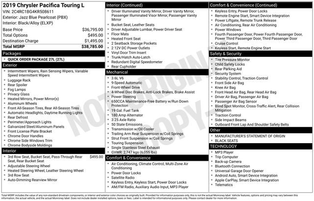 Used 2019 Chrysler Pacifica Touring-L image 7