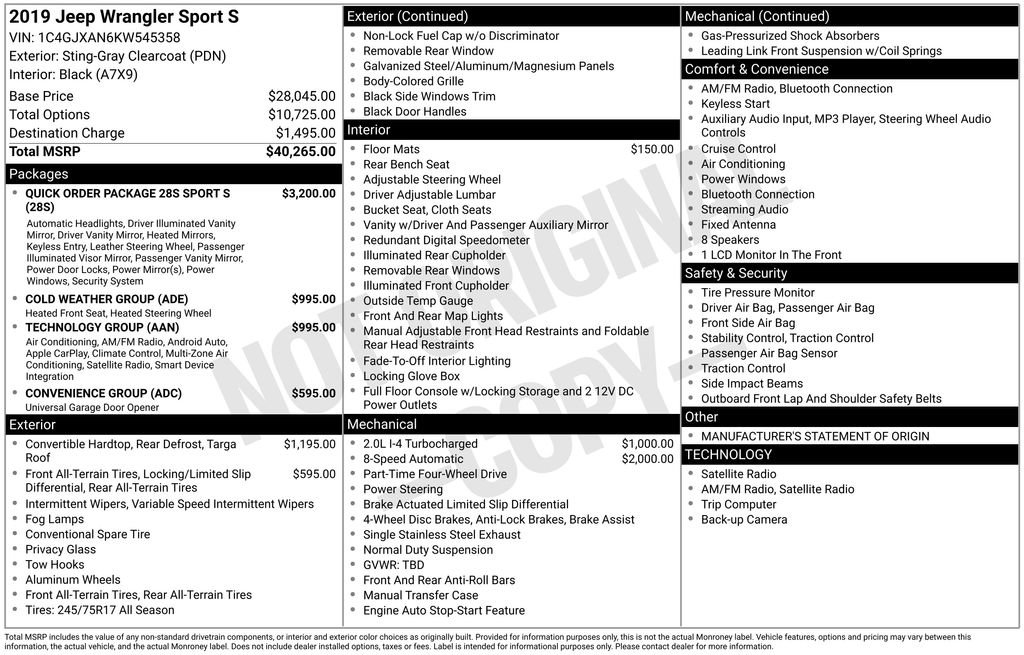 Used 2019 Jeep Wrangler Sport S image 6