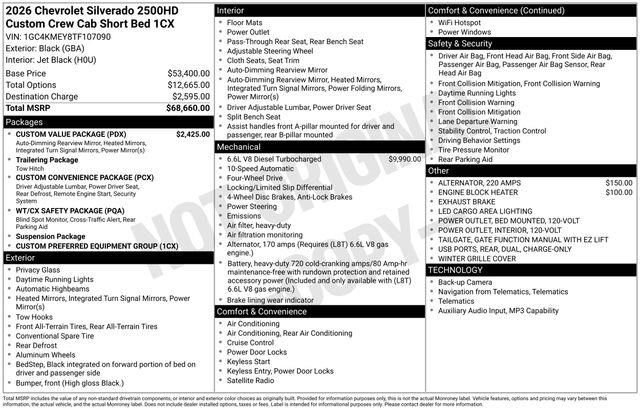 New 2026 Chevrolet Silverado 2500 Custom w/ Custom Value Package image 7