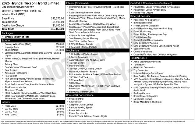 New 2026 Hyundai Tucson Limited AWD/4WD image 28