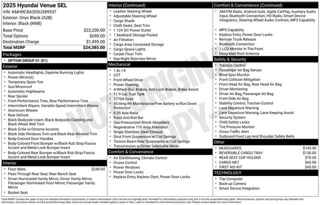 Used 2025 Hyundai Venue SEL image 32