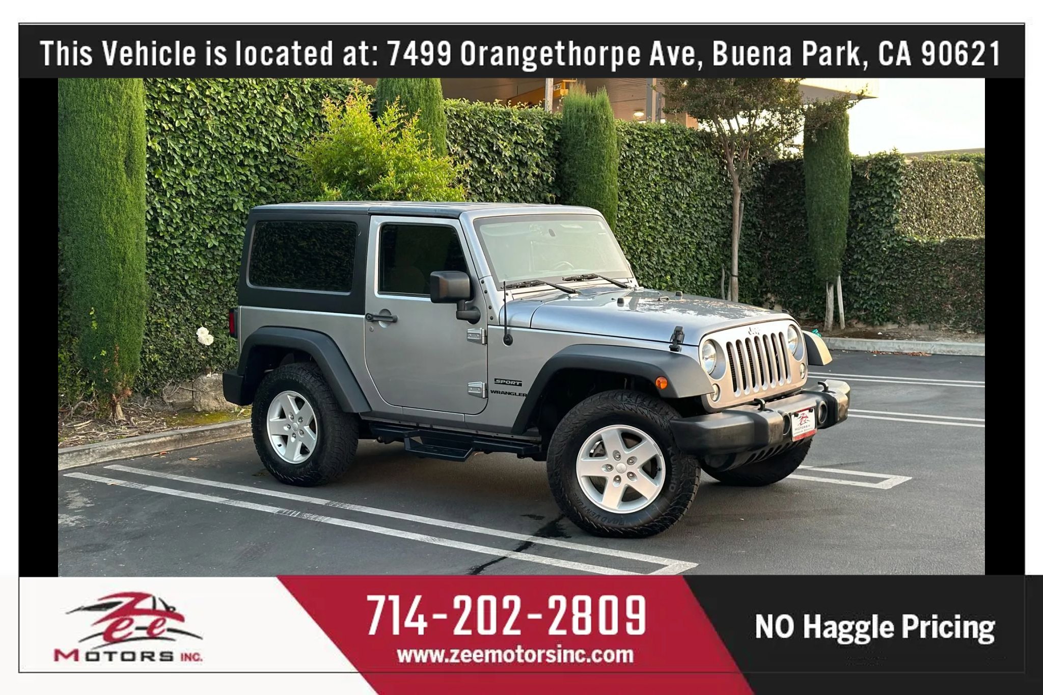 Used 2017 Jeep Wrangler Sport w/ Quick Order Package 24S image 1