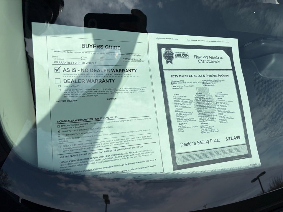 Certified 2025 MAZDA CX-50 AWD 2.5 S w/ Weather Package image 33