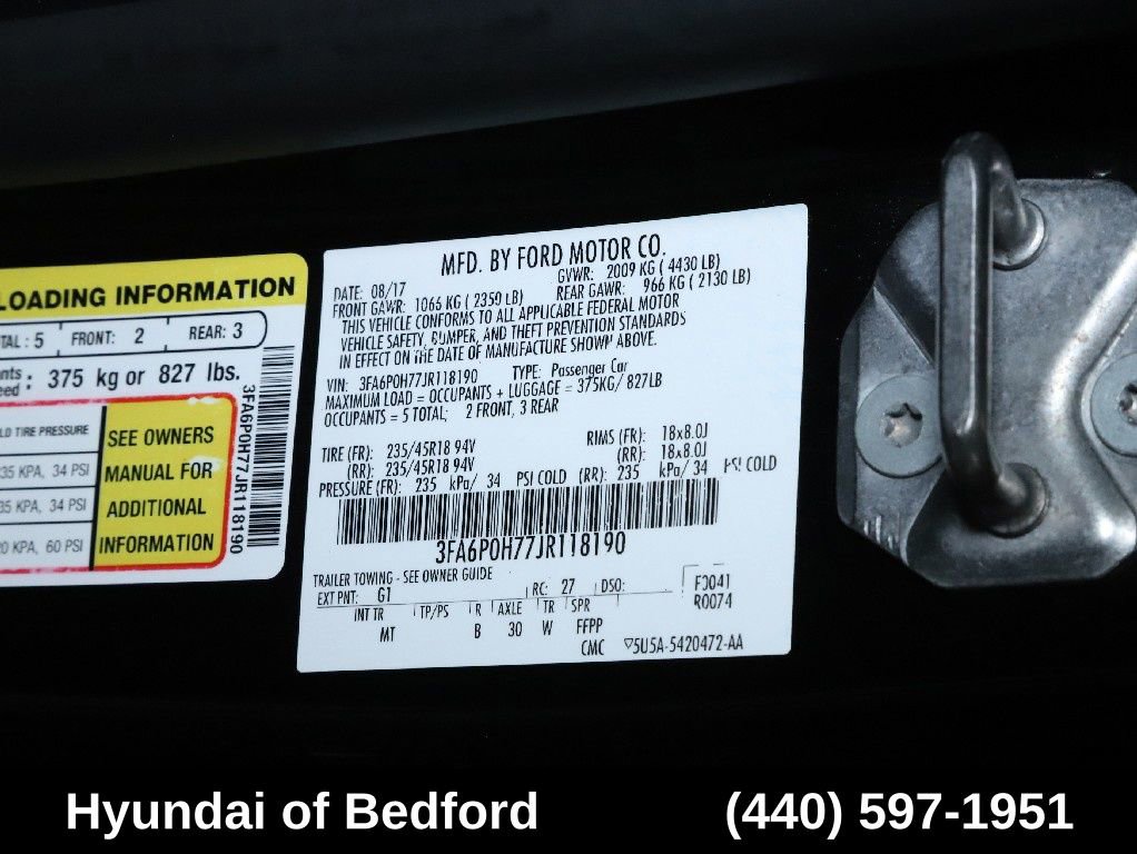 Used 2018 Ford Fusion SE w/ Equipment Group 201A FWD image 21