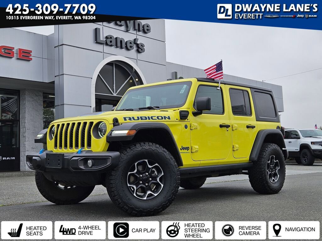 Used 2023 Jeep Wrangler Unlimited Rubicon 4xe w/ Cold Weather Group AWD/4WD image 1