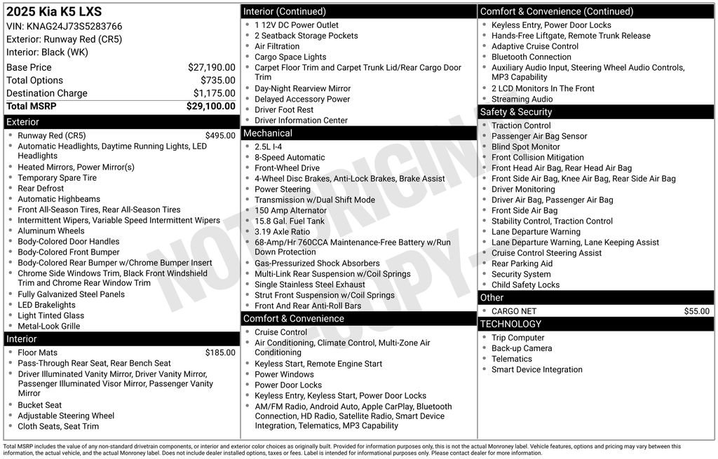 Used 2025 Kia K5 LXS FWD image 24