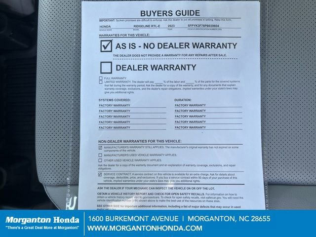 Used 2023 Honda Ridgeline RTL-E image 35