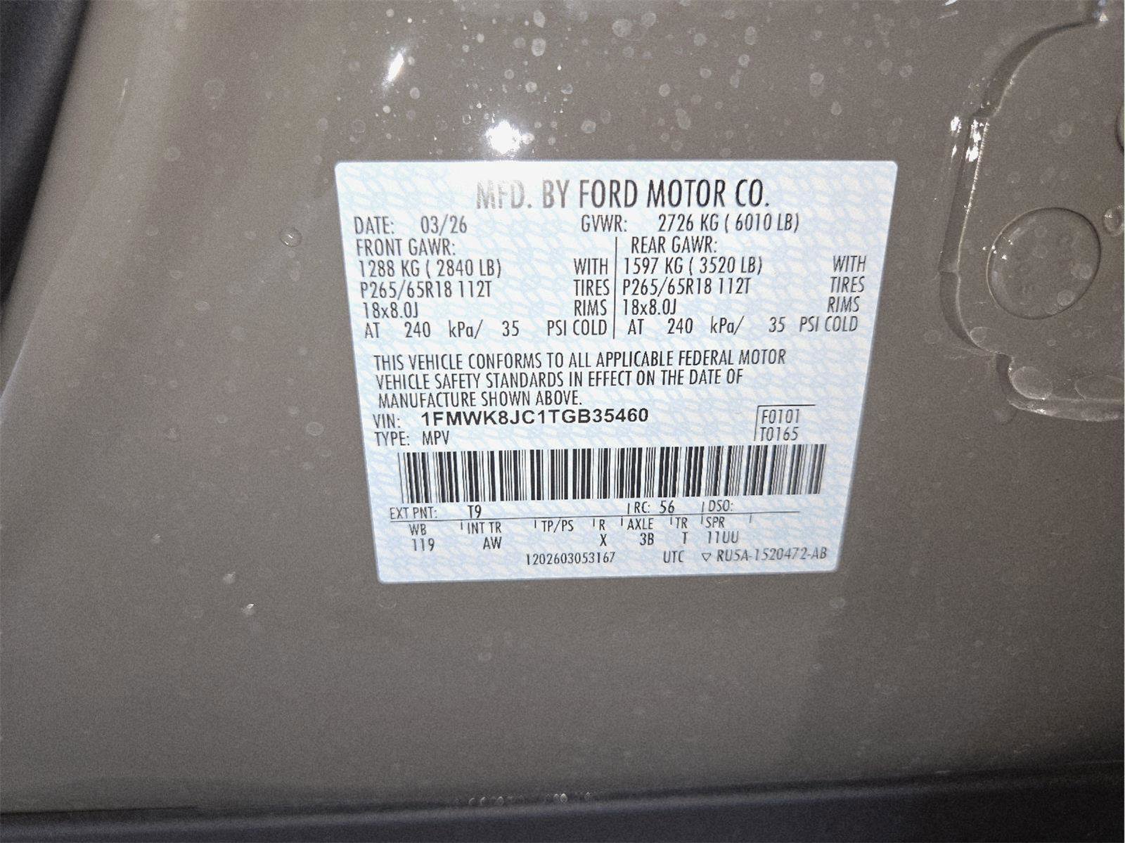 New 2026 Ford Explorer Tremor w/ Tremor Ultimate Package AWD/4WD image 58