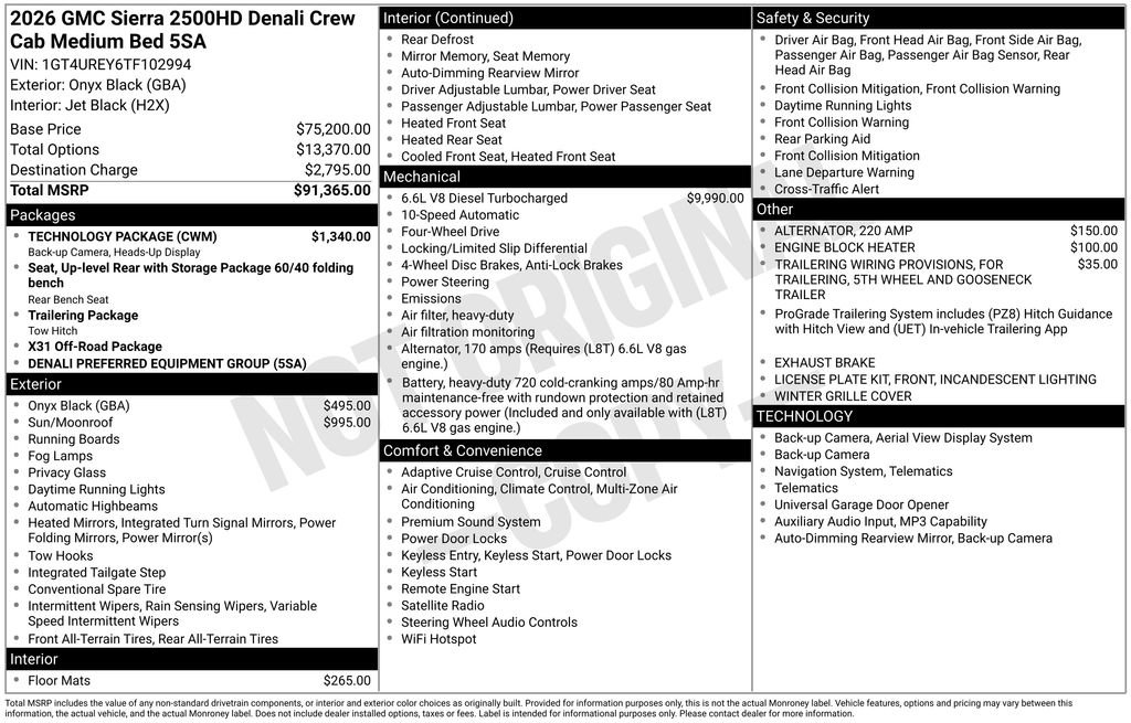 New 2026 GMC Sierra 2500 Denali w/ Technology Package image 8