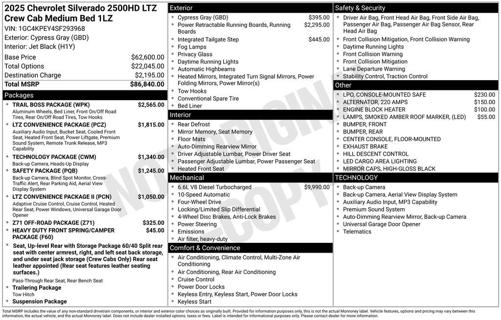 Certified 2025 Chevrolet Silverado 2500 LTZ w/ Trail Boss Package image 3