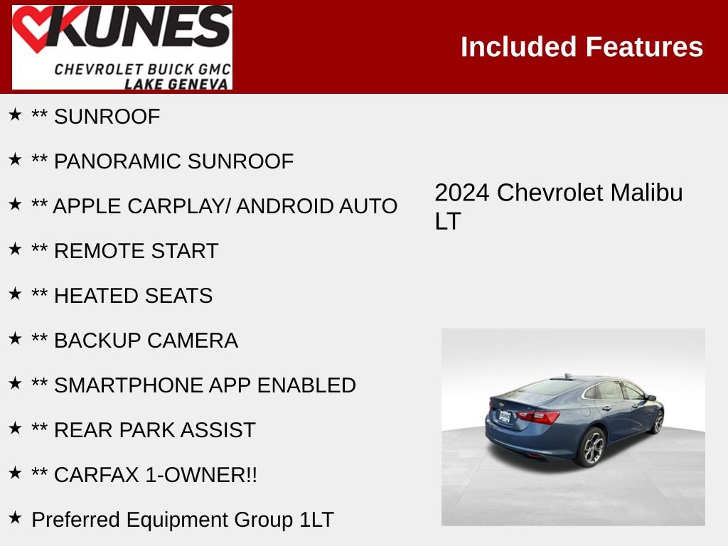 Used 2024 Chevrolet Malibu LT image 3
