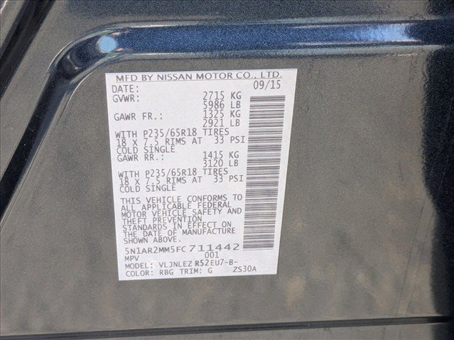 Used 2015 Nissan Pathfinder SV w/ Cargo Package FWD image 25