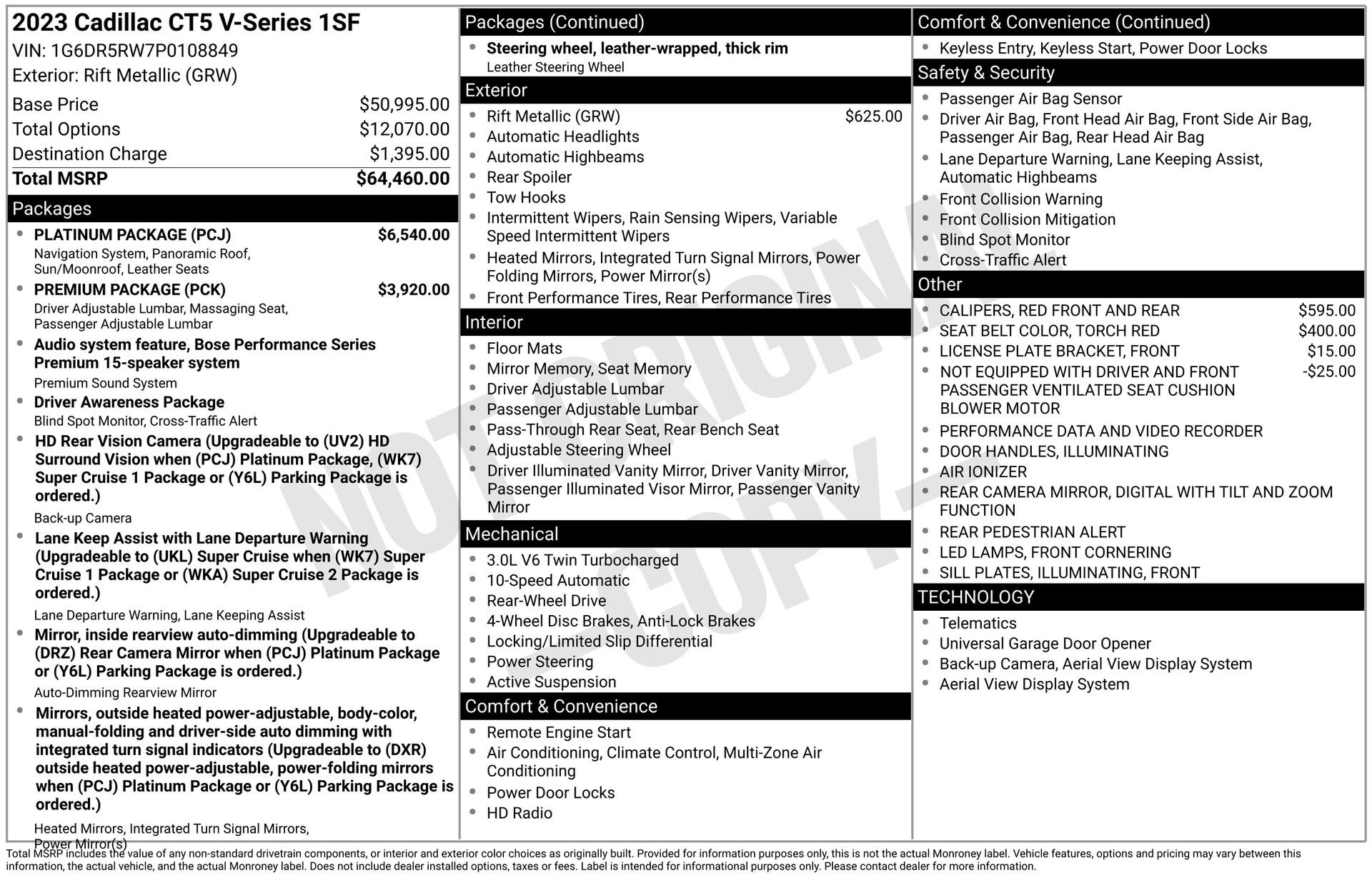 Certified 2023 Cadillac CT5 V w/ Platinum Package RWD image 43