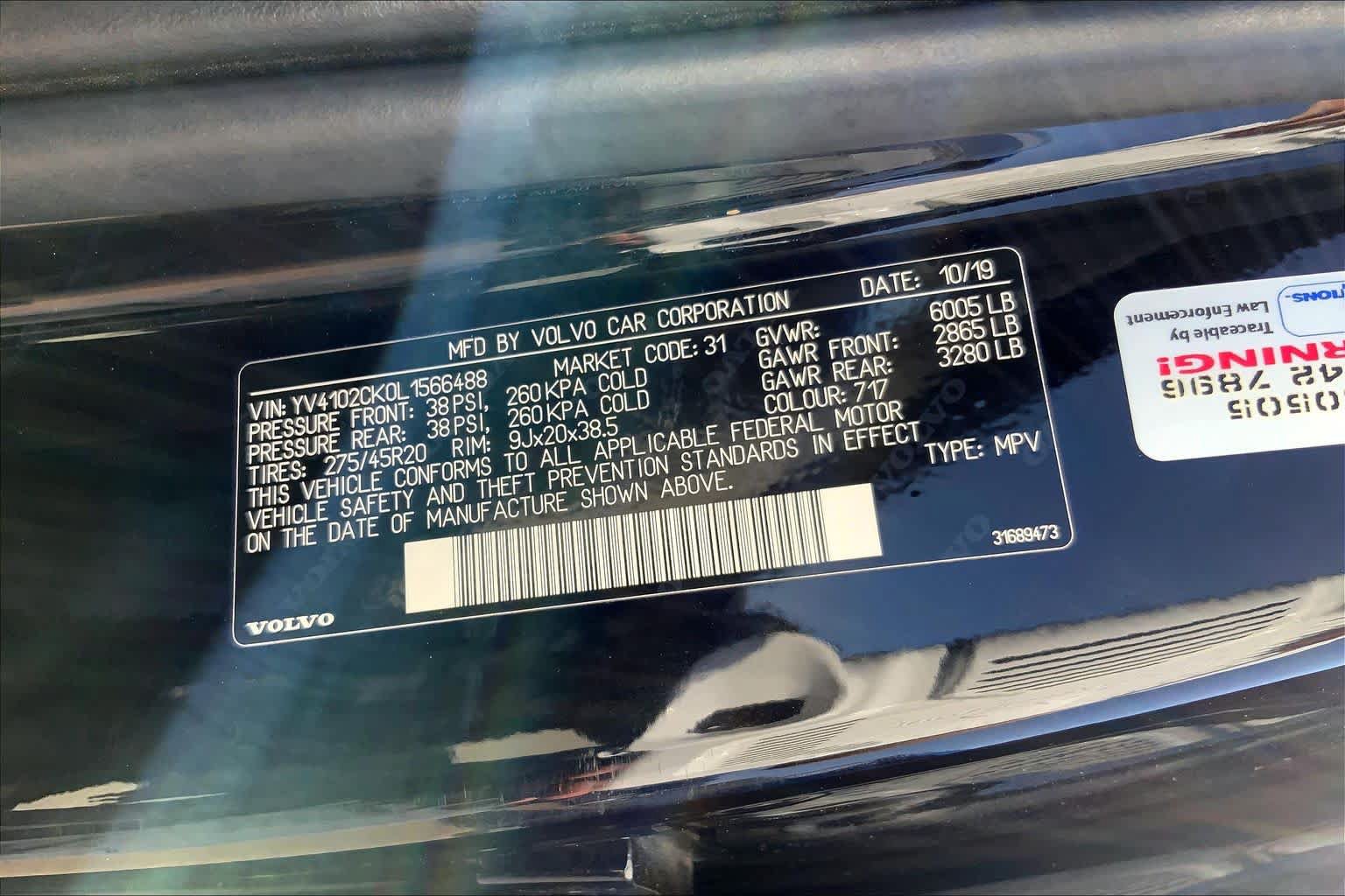 Used 2020 Volvo XC90 T5 Momentum w/ Protection Package Premier FWD image 36