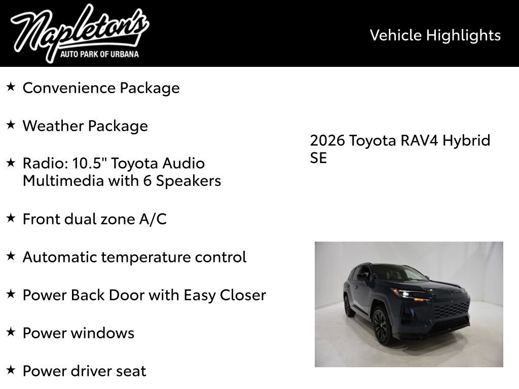 New 2026 Toyota RAV4 SE AWD/4WD image 15