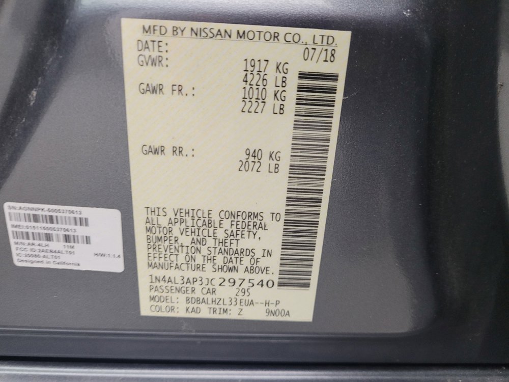 Used 2018 Nissan Altima 2.5 SR w/ SR Midnight Edition FWD image 33