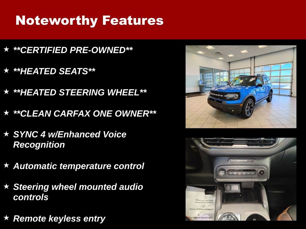 Used 2025 Ford Bronco Sport Outer Banks w/ Outer Banks Tech Package+ image 7