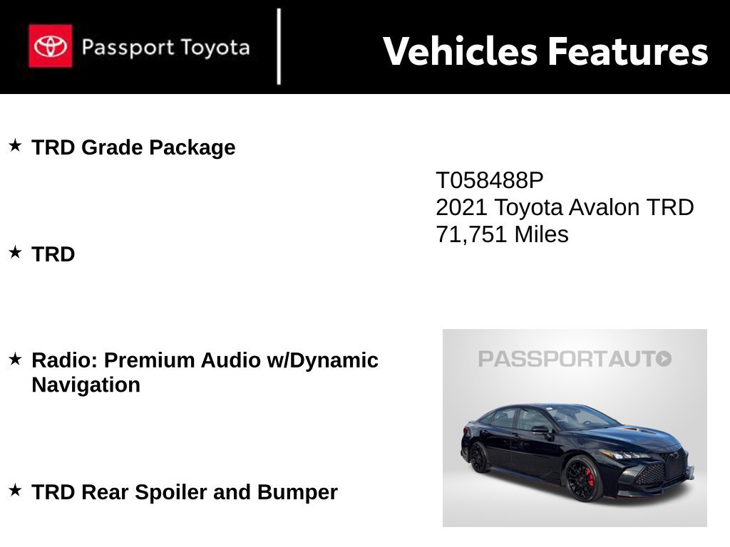 Used 2021 Toyota Avalon TRD FWD image 11
