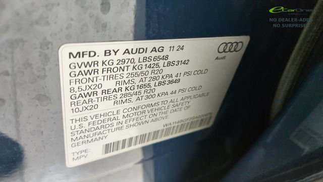 Used 2025 Audi Q6 e-tron Premium w/ Convenience Package image 60