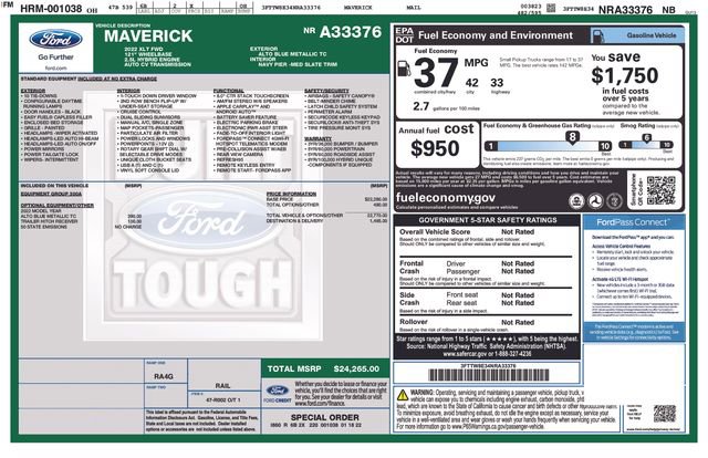 Used 2022 Ford Maverick XLT image 40