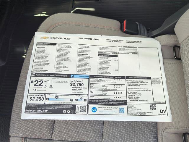 New 2026 Chevrolet Traverse LT w/ Driver Confidence Package image 18