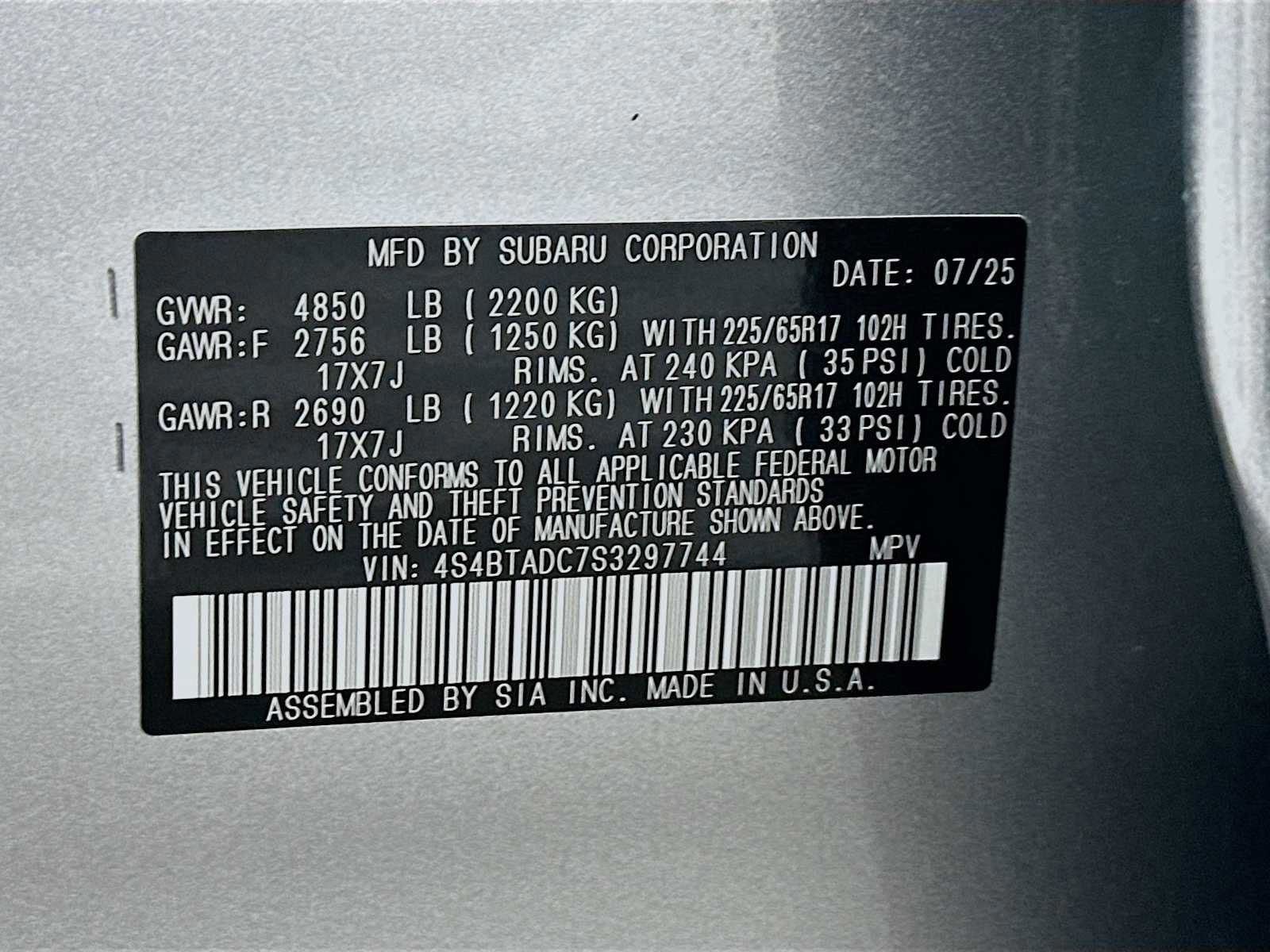 Certified 2025 Subaru Outback Premium image 29