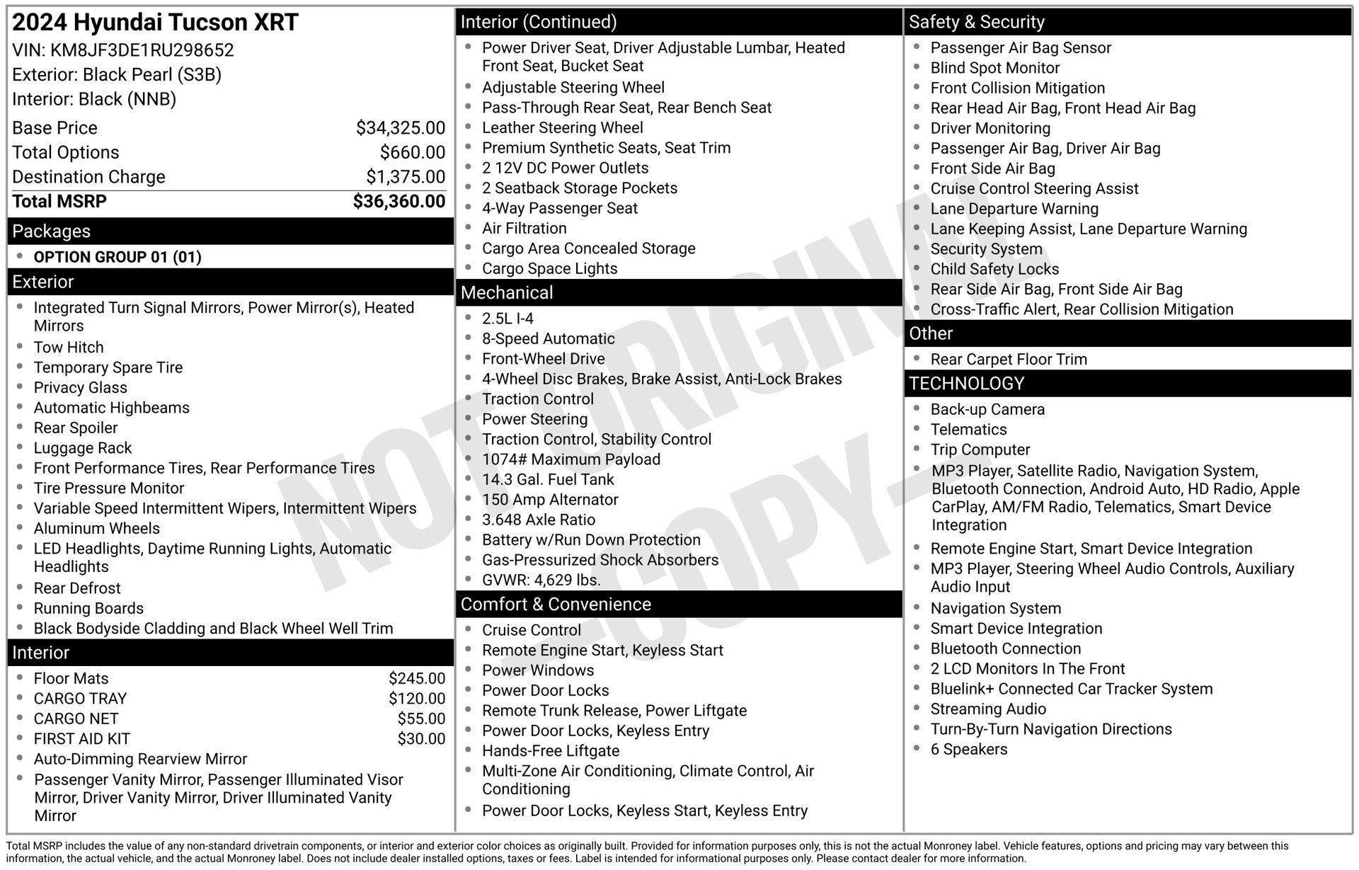 Used 2024 Hyundai Tucson XRT FWD image 45