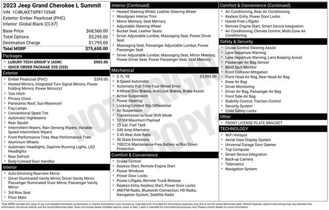 Used 2023 Jeep Grand Cherokee L Summit w/ Luxury Tech Group V image 55