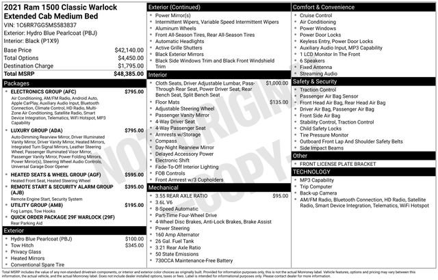 Used 2021 RAM 1500 Classic Warlock w/ Luxury Group AWD/4WD image 11