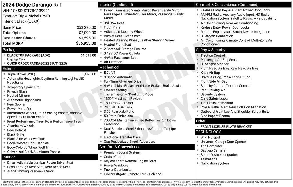 Used 2024 Dodge Durango R/T w/ Blacktop Package image 12