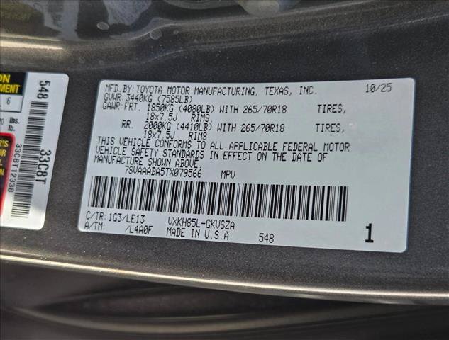 Certified 2026 Toyota Sequoia SR5 w/ SR5 Premium Package AWD/4WD image 24